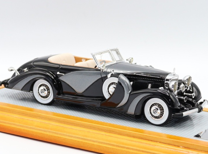 Mercedes-Benz 500K 1935 Cabriolet Saoutchik sn123696 open top, Black/Grey