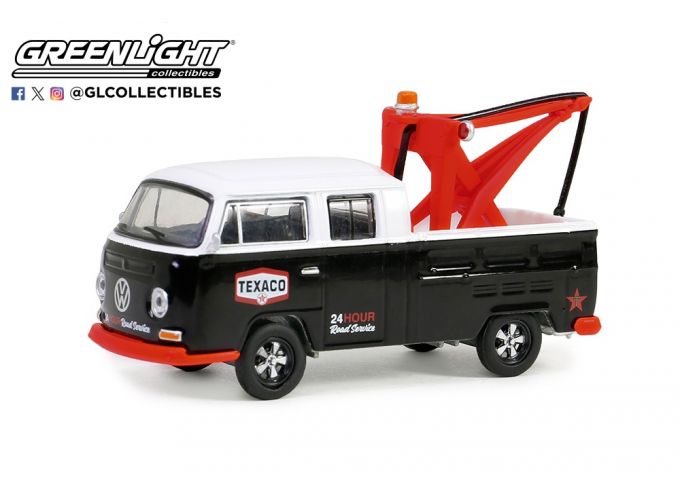 VOLKSWAGEN T1 Type 2 Pick-up Double Cabine Texaco 24h Road Service Wrecker (1973), Black White