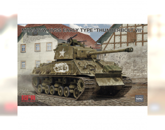 Сборная модель aмериканский танк Шерман M4A3 76W HVSS ранний тип "THUNDERBOLT VII"