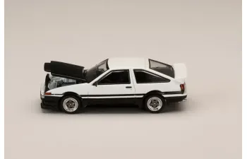 TOYOTA Sprinter Trueno GT APEX (AE86) Late Ver. JDM Style Carbon Bonnet, white/black