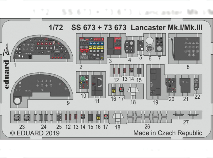 Фототравление для Lancaster Mk. I/Mk. III интерьер