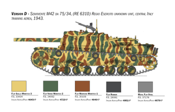 Сборная модель MGMC Tank M42 Da 75/34 Semovente 1944