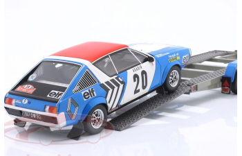 RENAULT R17 Gordini #20 Rallye Monte Carlo Jean-François Piot, Jean De Alexandris + Renault R12 Gordini Break Station wagon + Trailer (1975)