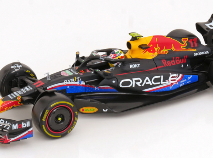 RED BULL F1 Rb19 Team Oracle Red Bull Racing №11 4th Austin Usa Gp (2023) Sergio Perez, Matt Blue