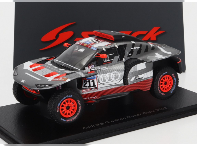 AUDI Q E-tron Rs Team Audi Sport №211 Rally Dakar (2023) Mattias Ekstrom - Emil Bergkvist, Grey Silver Black