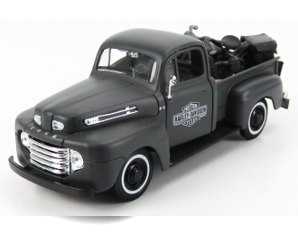 FORD F-1 Pick-up Custom Usa Harley-davidson (1948) + Motorcycle Harley Davidson Wla Flathead (1942), Matt Grey