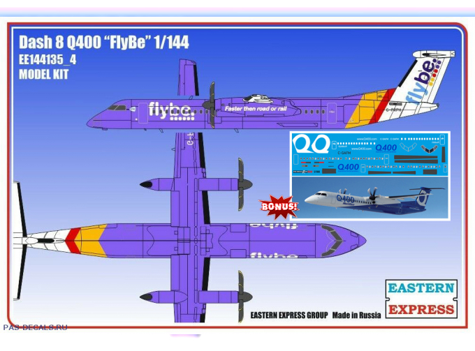 Сборная модель Dash 8 Q400 FlyBe