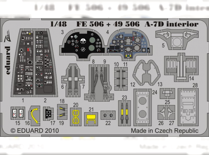 Цветное фототравление для A-7D interior S. A.