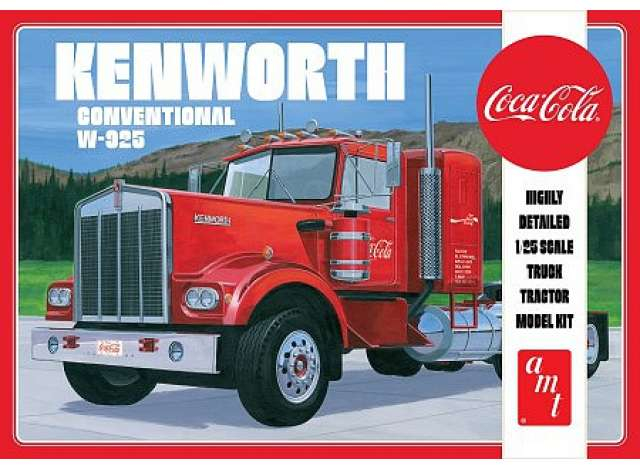 Сборная модель Kenworth 925 Tractor Coca-Cola, plastic modelkit, red