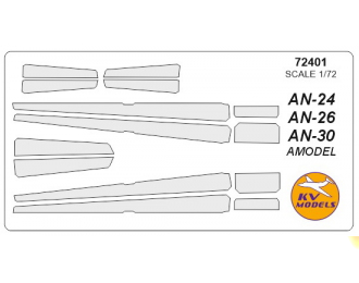 Ан-24 / Ан-24Б / Ан-24Т / Ан-24РТ / Ан-26 ранний/поздний / Ан-26РР / Ан-26РТ / Ан-26Z /Ан-30 / Ан-30Д (AMODEL #72159, #72160, #72160-01, #72101, #72118, #72134, #72103, #72220, #72223)