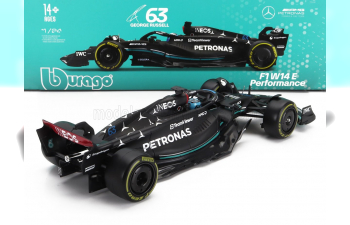 MERCEDES-BENZ GP F1 W14 Team Mercedes-amg Petronas Formula One №63 Season (2023) George Russell - With Pilot And Showcase, Matt Black