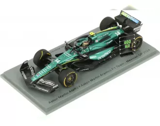 ASTON MARTIN F1 Amr24 Team Aramco Cognizant №14 Mexico Gp With Pit Board And Special Base (2024) Fernando Alonso, Green Black