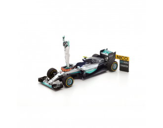 MERCEDES-BENZ F1 W07 Hybrid #6 2nd Abu Dhabi GP 2016 Nico Rosberg - World Champion 2016