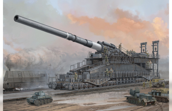 Сборная модель Пушка German 80cm K(E) Railway Gun "Dora"