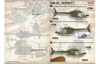 Декаль Kiowa Helicopter Part 1