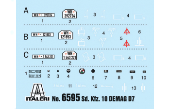 Сборная модель KFZ. 10 DEMAG D7 with 7,5 cm leIG 18 and CREW