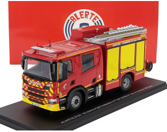 SCANIA P280 Tanker Truck Double Cabine Gimaex Fptsr Sdis 67 Sapeurs Pompiers De Du Bas-rhin (2009), Red Yellow