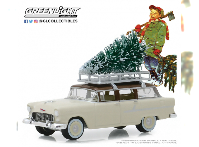 CHEVROLET Two-Ten Townsman with Christmas c елкой 1955