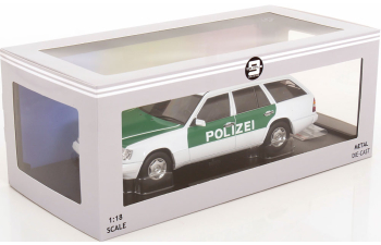 MERCEDES BENZ E-class (s124) T-model Sw Station Wagon Polizei (1995), White Green