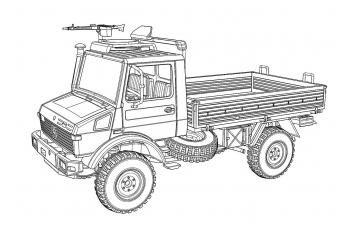 Сборная модель Unimog U1300L 4x4 military 2t truck