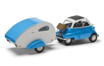 BMW Isetta with Trailer blue/white