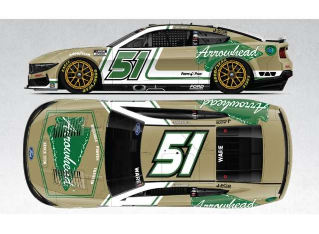 Ford Mustang #51 Cody Ware *Arrowhead Brass*, green/white 2025
