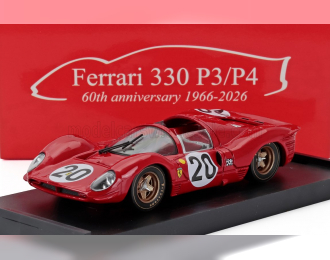 FERRARI 330p4 4.0l V12 Spider Team Spa Ferrari Sefac №20 24h Le Mans (1967) Chris Amon - Nino Vaccarella, Red