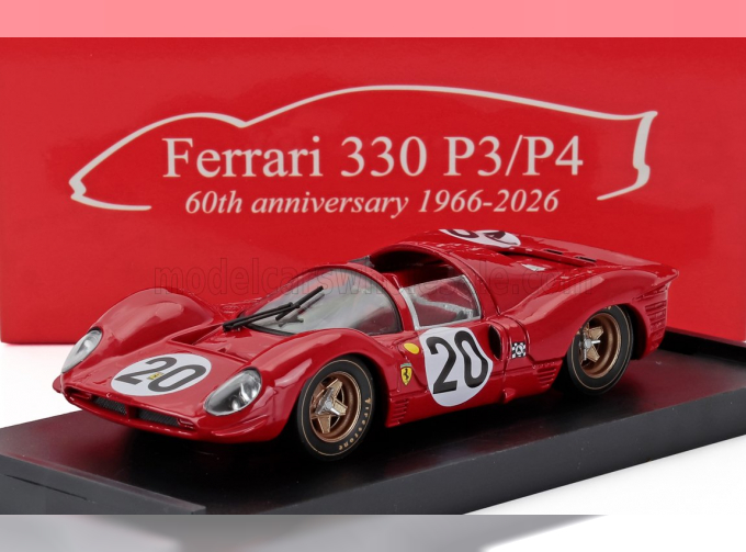 FERRARI 330p4 4.0l V12 Spider Team Spa Ferrari Sefac №20 24h Le Mans (1967) Chris Amon - Nino Vaccarella, Red