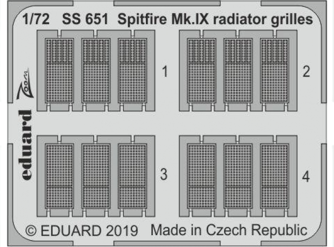 Фототравление Spitfire Mk. IX решётки радиаторов