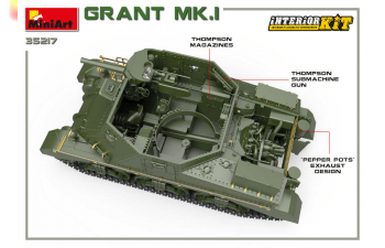 Сборная модель Британский танк Мк.I Grant с интерьером