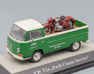 VOLKSWAGEN T2-a pick-up / Puch SGS Puch Classic Service, green