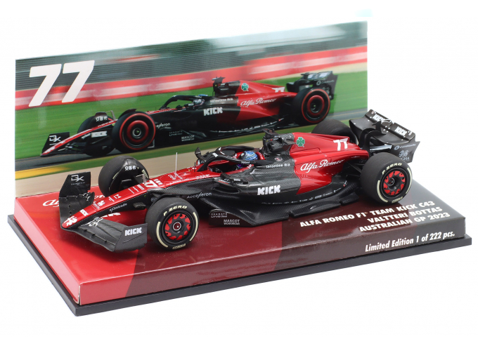 ALFA ROMEO F1 C43 Team Kick N77 Australian Gp (2023) Valtteri Bottas, Black Red