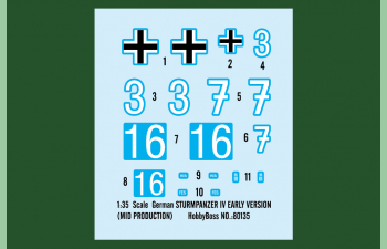 Сборная модель German Sturmpanzer IV early version (mid production) w/interior