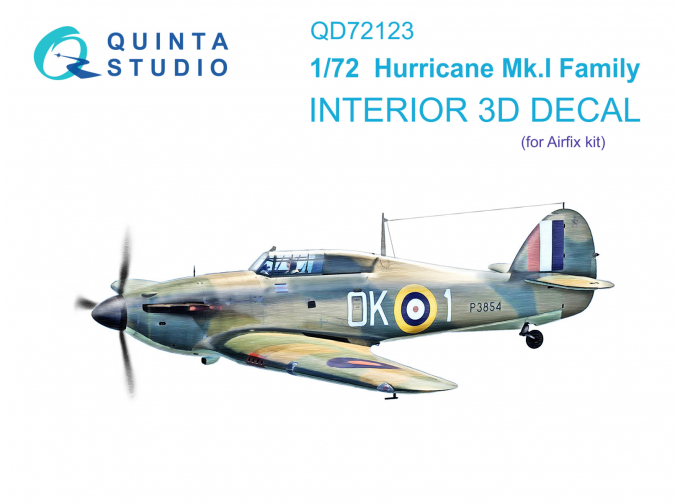 3D Декаль интерьера кабины для семейства Hurricane Mk.I (Airfix)