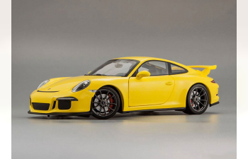 PORSCHE 991 GT3 (2013), yellow with silver wheels