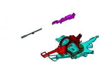 Сборная модель ЗУ-23-2М вариант для установки в кузов
