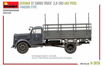 Сборная модель OPEL Blitz Pmq600 Type German 3t Cargo Military Truck 1952