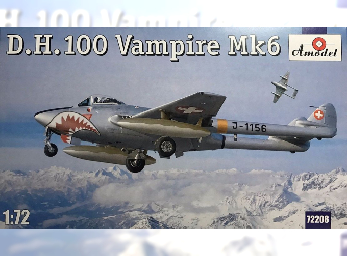 Сборная модель Британский самолет De Havilland DH.100 Vampire Mk6