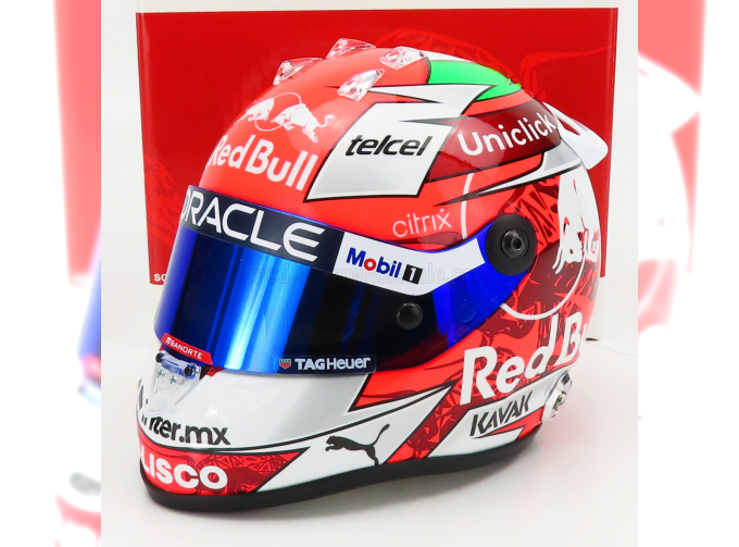 SCHUBERTH HELMET F1 Casco Helmet Rb18 Team Oracle Red Bull Racing N11 Austrian Gp (2022) Sergio Perez, White Red