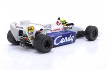 TOLEMAN F1 Tg184 Hart Turbo №19 2nd Monaco Gp (1984) Ayrton Senna, White Blue