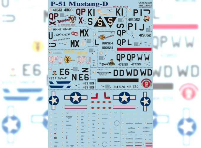 P-51 Mustang-D Wet decal