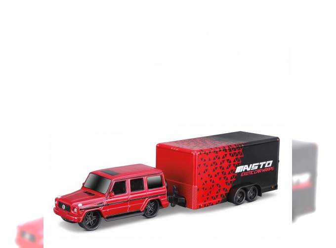 MERCEDES-BENZ G-CLASS WITH MAISTO TRAILER (2018), red