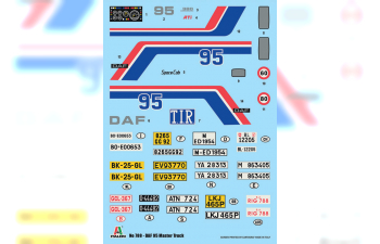 Сборная модель DAF 95 380 Space Cab Tractor Truck 3-assi 1980