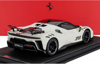 FERRARI Sf90 Xx Stradale №78 (2024) - Con Vetrina - With Showcase, Bianco Italia Opaco - Matt White Black