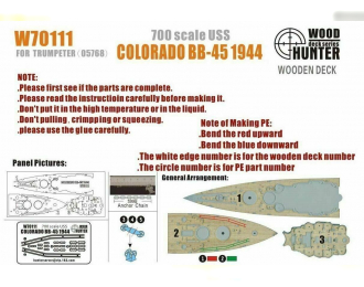 Набор деталей USS Colorado Bb-45 1944 (Trumpeter 05768)