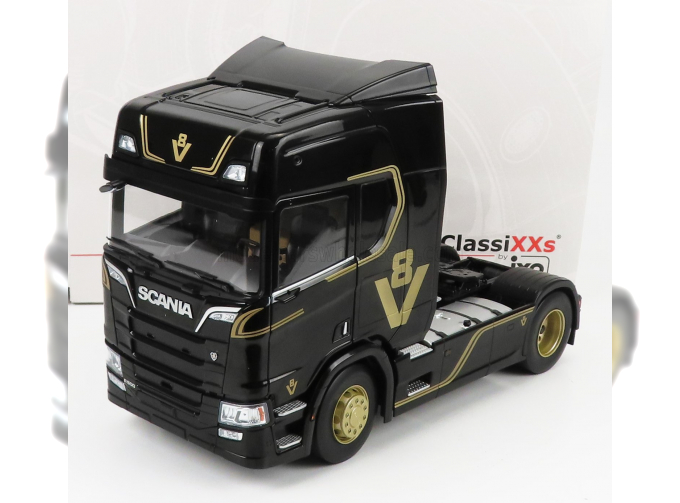 SCANIA R-SERIES TOPLINE V8 TRACTOR TRUCK 2-ASSI (2019), BLACK