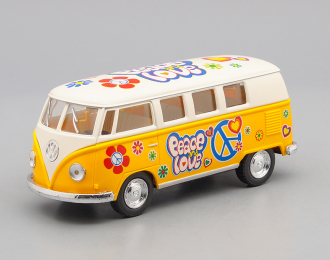 VOLKSWAGEN Classical Bus Peace and Love (1962), beige / yellow