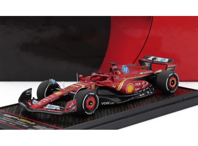 FERRARI F1 Sf-24 Team Scuderia Ferrari №16 Winner Monza Italy Gp (2024) Charles Leclerc, Red Black