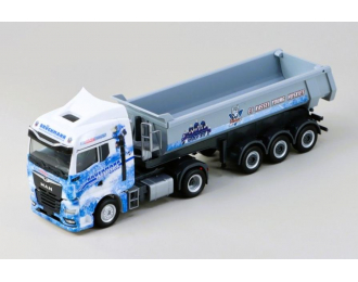 MAN TGX GM dump semitrailer truck "Brückmann/Kassel Huskies"