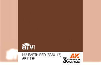 Краска акриловая "Земляной красный №8" (Nº8 EARTH RED (FS30117) ) 17 мл